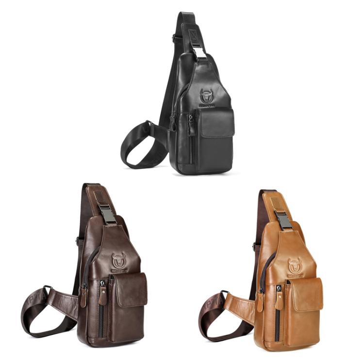 BULL CAPTAIN 8 inch Vintage Men Genuine Leather Crossbody Bag