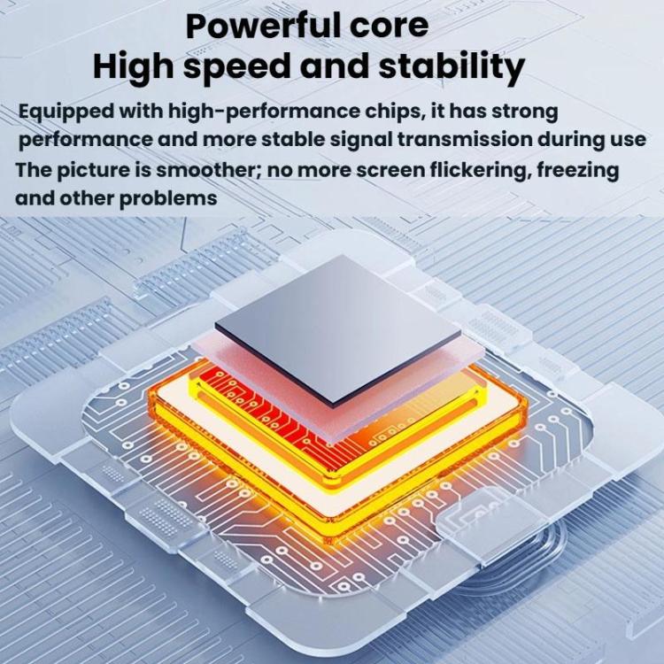 USB3.0+Type-C To Dual HDMI Extender 4K 60HZ Dual Screen Heterodyne HD Video Converter, Size: 25cm - Silver Gray