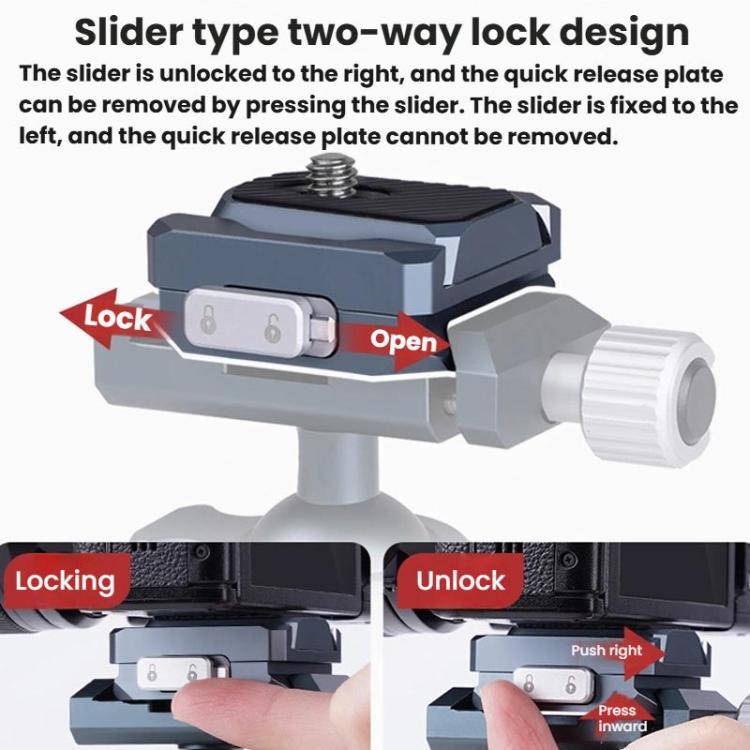COBONE CQ-2 Aluminum Alloy Quick Release Adapter Universal Gimbal Clamp Accessories For Phones DSLRs