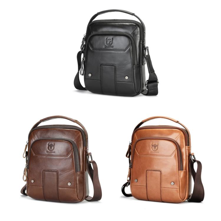 BULL CAPTAIN Vintage Men Genuine Leather Tablet Shoulder Bag