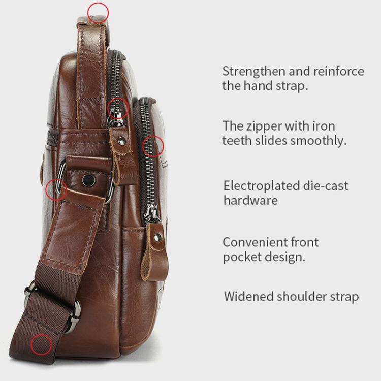 BULL CAPTAIN Vintage Men Genuine Leather Tablet Shoulder Bag
