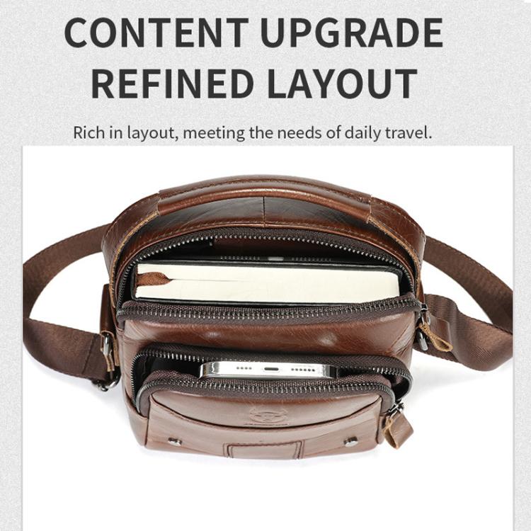 BULL CAPTAIN Vintage Men Genuine Leather Tablet Shoulder Bag