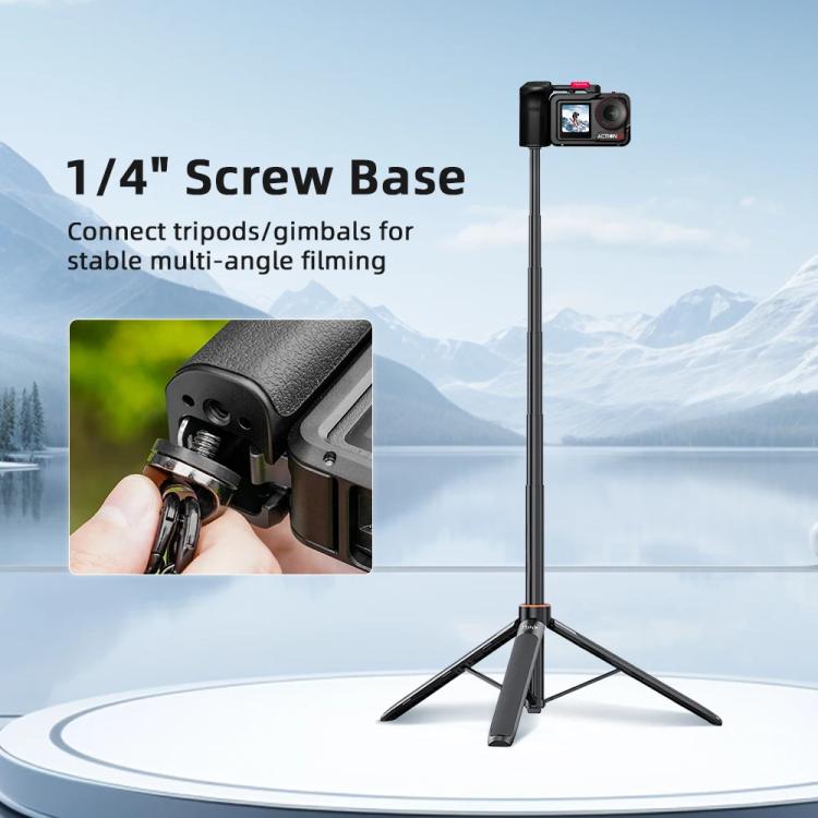 For DJI Action 5 Pro/4/3 Flymile Street Shooting Handle Grip Expansion Cage Kit - Black