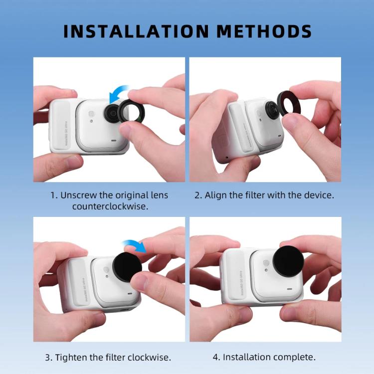 For Insta360 Go Ultra BRDRC Lens Filter Camera Accessories, Spec: ND8+ND16+ND32