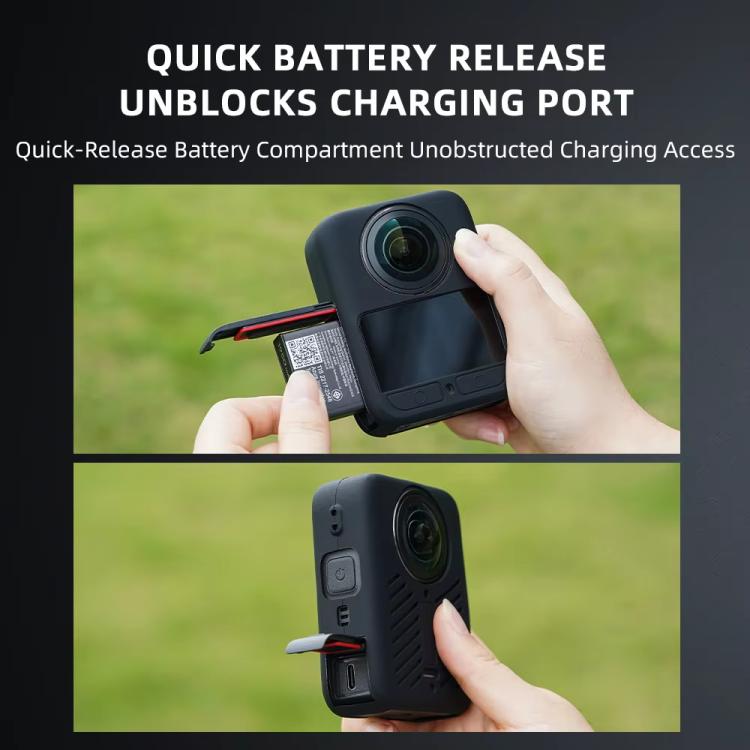 For DJI Osmo 360 Silicone Case Anti-Scratch Shock-Absorbing Dustproof Cover With Lens Cap