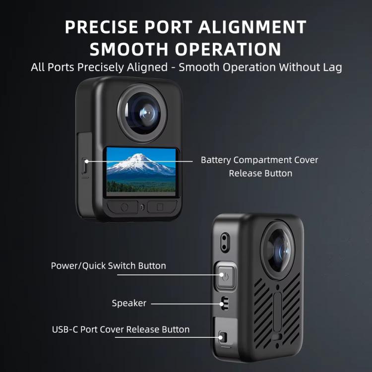 For DJI Osmo 360 Silicone Case Anti-Scratch Shock-Absorbing Dustproof Cover With Lens Cap