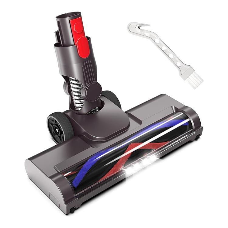 For Dyson V7 / V8 / V10 / V11 / V15 Vacuum Cleaner Electric Floor Brush With LED Light Soft Plush V Roller Brush - With Bird Brush