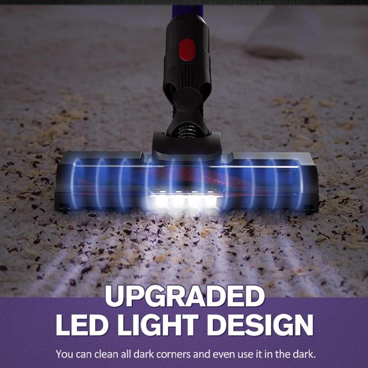 For Dyson V7 / V8 / V10 / V11 / V15 Vacuum Cleaner Electric Floor Brush With LED Light Soft Plush V Roller Brush - With Bird Brush