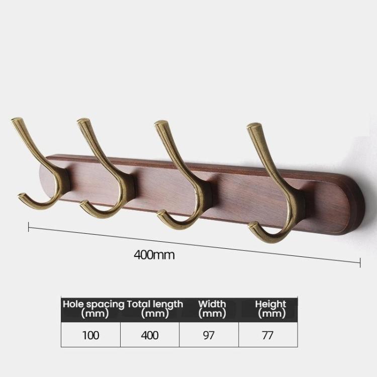 Hole-Free Clothes Hook Wall Wardrobe Clothes Hook 4 Hooks Yellow