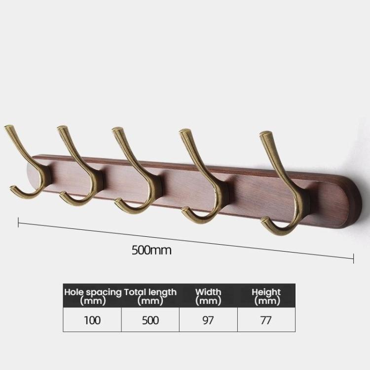 Hole-Free Clothes Hook Wall Wardrobe Clothes Hook 5 Hooks Yellow