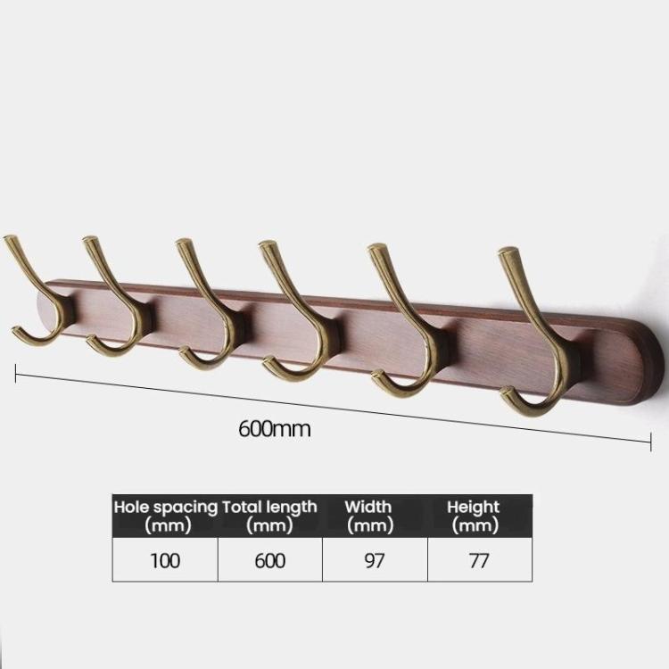 Hole-Free Clothes Hook Wall Wardrobe Clothes Hook 6 Hooks Yellow