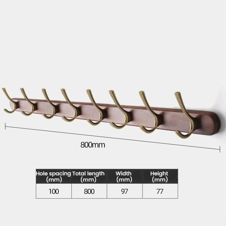Hole-Free Clothes Hook Wall Wardrobe Clothes Hook 8 Hooks Yellow