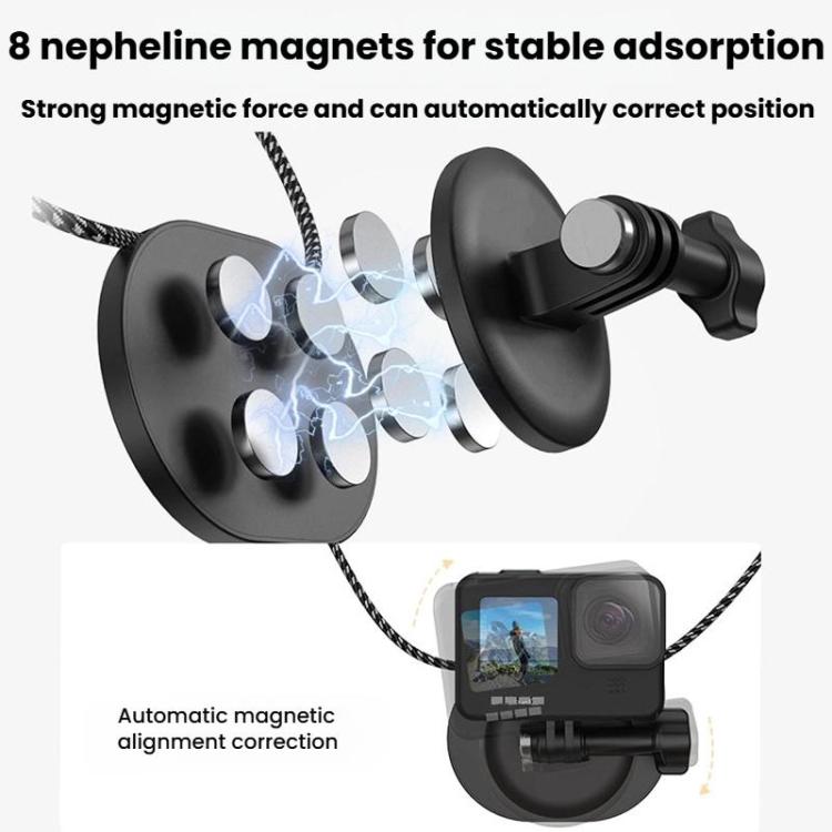 BH-14 Universal Action Camera Magnetic Lanyard Camera Neck-Mount Bracket