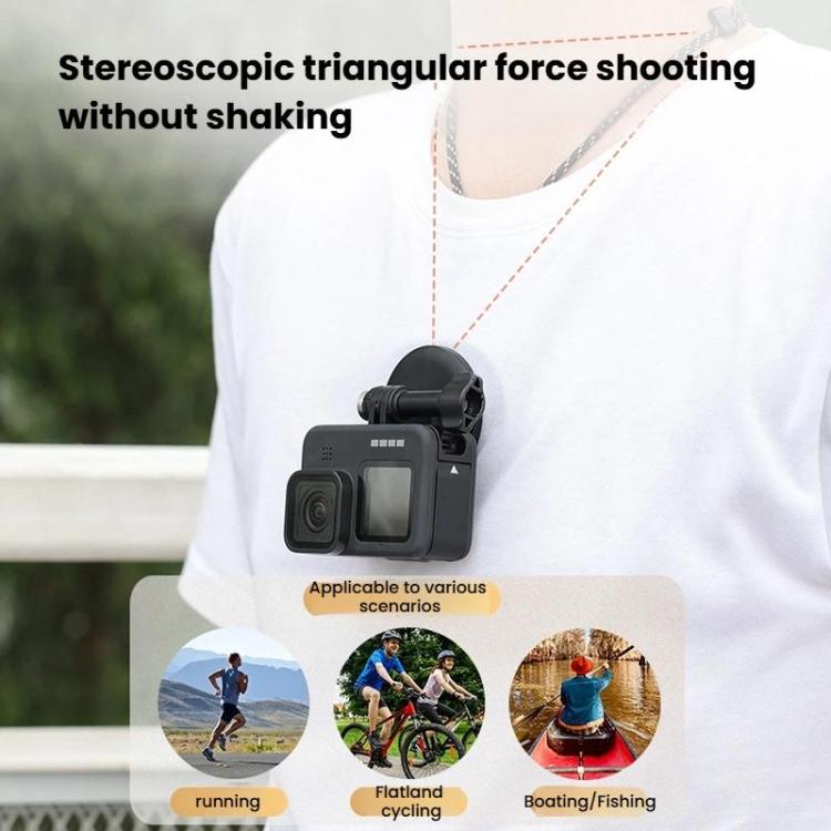 BH-14 With 1/4 inch Adapter Universal Action Camera Magnetic Lanyard Camera Neck-Mount Bracket