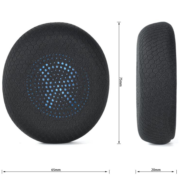 1pair Replacement Ear Pads for Jabra Elite 45h / Evolve2 65 UC Bluetooth Headphones - Black