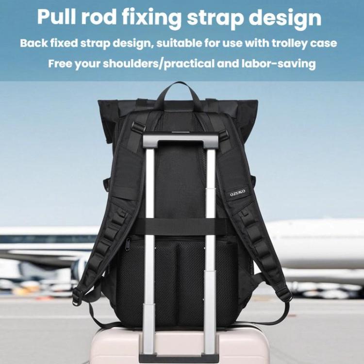 OZUKO Large Capacity Waterproof Laptop Backpack for Commuters and Casual Use