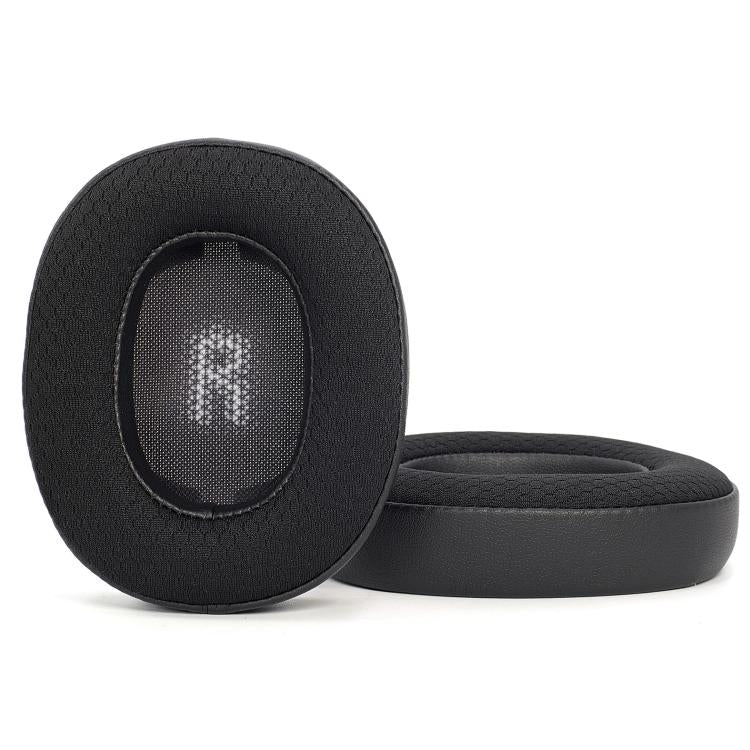 For JBL E55BT 1pair Replacement Earpads Protein Leather & Soccer-Inspired Mesh Combo Ear Cushions - Black