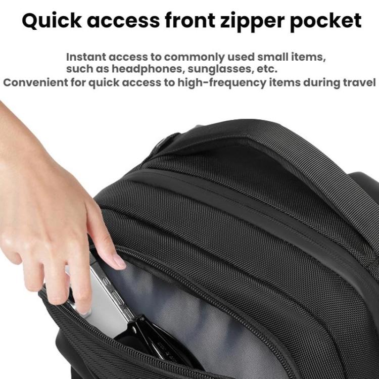 OZUKO Water-Repellent Multi-Compartment Business Laptop Backpack