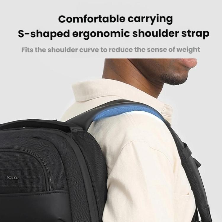 OZUKO Water-Repellent Multi-Compartment Business Laptop Backpack