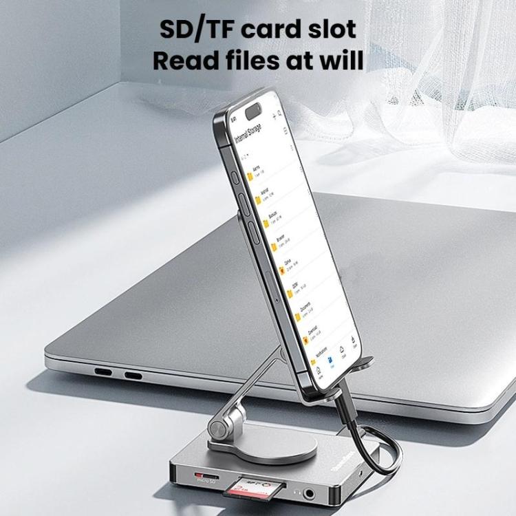 Blueendless ST803 Phone Rotating Stand Docking Station, Spec: 8 In 1