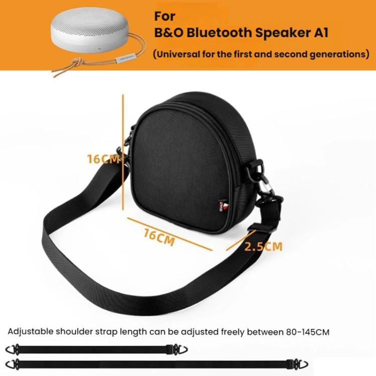 For B&O Beosound A1 2nd/3rd Gen Speaker Storage Shoulder Strap Protective Bag - Black