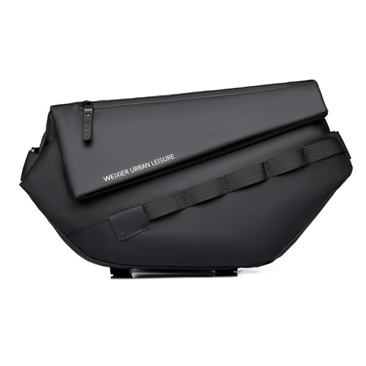 WEIXIER D897 Men Crossbody Bag With Magnetic Buckle Commuter Messenger Bag - Black