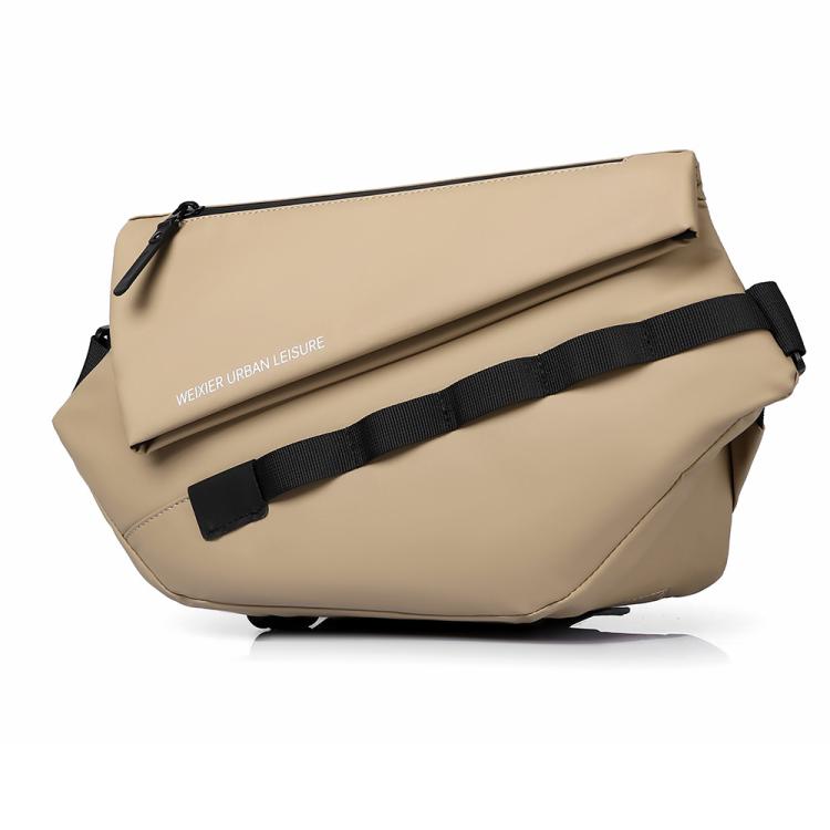 WEIXIER D897 Men Crossbody Bag With Magnetic Buckle Commuter Messenger Bag - Khaki