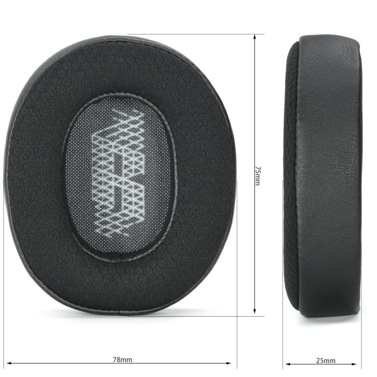1pair Replacement Earpads For JBL E65BTNC / Duet NC / Live 650BTNC / Live 660NC - Black