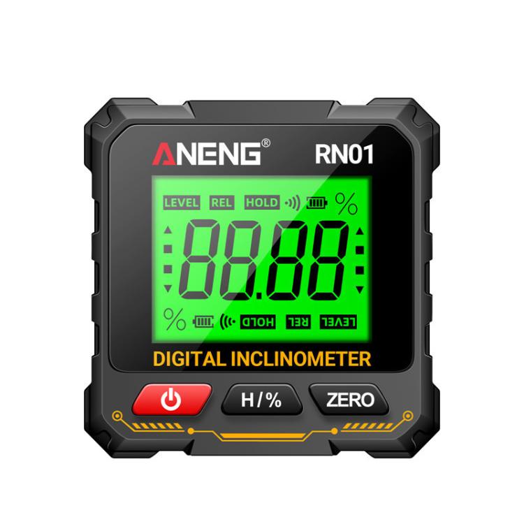 ANENG RN01 Digital Inclinometer Precision Angle Finder With 4-Sided Magnet & Auto-Rotate Screen - Black