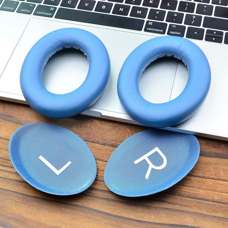 For Bose QC45 / QC35 1pair Replacement Ear Cushions Memory Foam Ear Pads - Blue