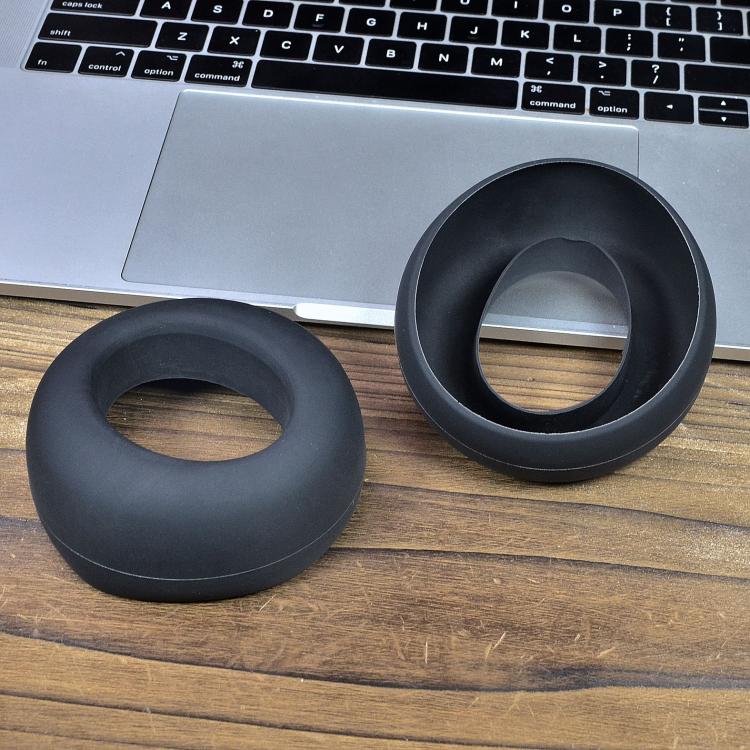 1pair Silicone Protective Cover for Sony PS5 PULSE 3D Wireless Headset Waterproof Dustproof Ear Cushion Covers - Black