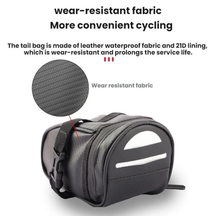 Waterproof Bicycle Storage Quick-release Tail Bag - No Logo
