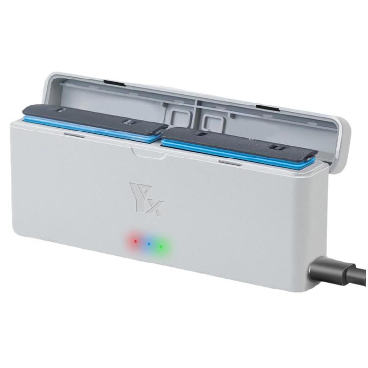 For Insta360 X4 YX 2-Slot Intelligent Charger Battery Charging Hub Storage Case - Gray