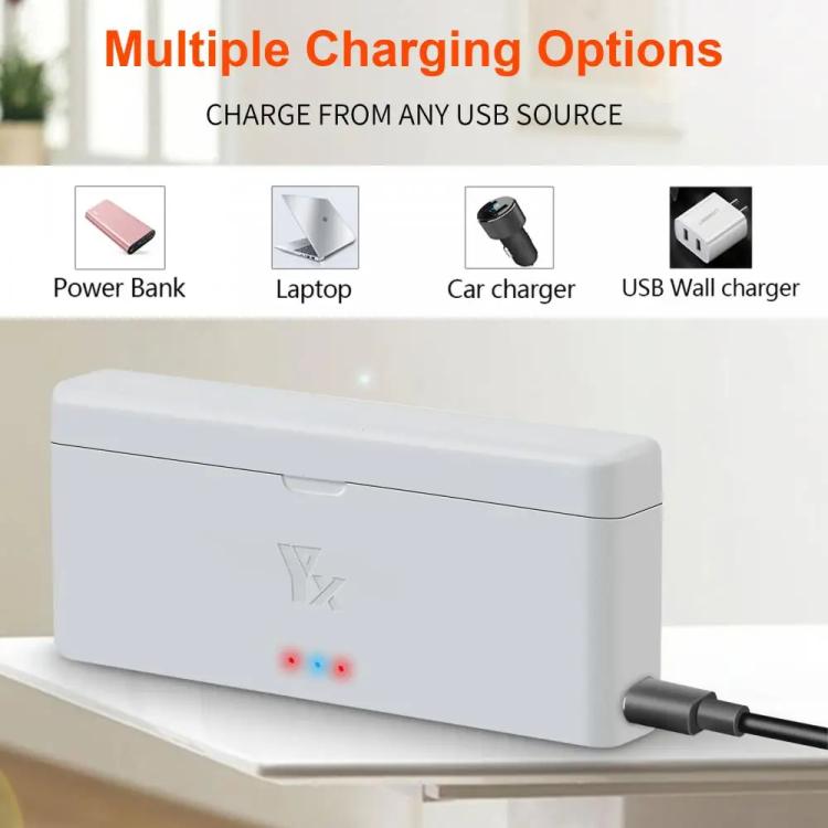 For Insta360 X4 YX 2-Slot Intelligent Charger Battery Charging Hub Storage Case - Gray