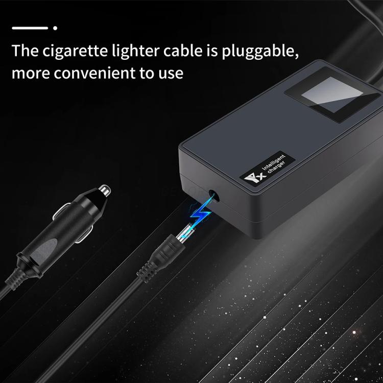 For DJI Mavic Air 2 / Air 2S YX Car Charger with Digital Display Dual-Battery Rapid Charger Hub - Black