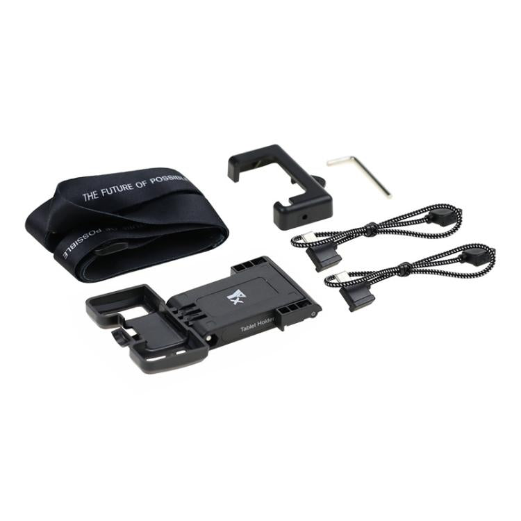 YX Adjustable Tablet Holder For DJI RC-N Remote Controller 8pin+USB-C Cable Set  Black