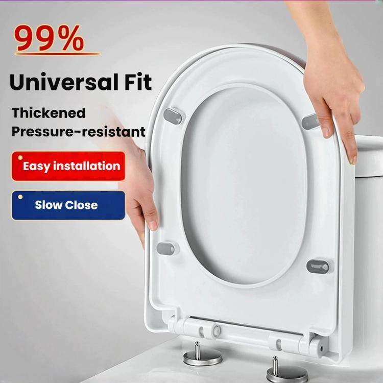 Small Square U Shape Toilet Seat Slow Close Lid Easy Installation Toilet Seat Replacement