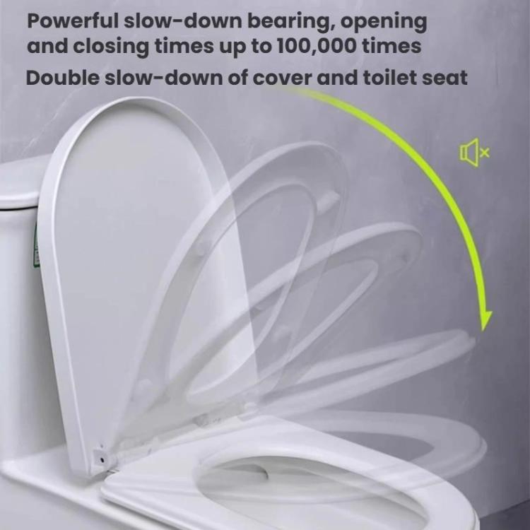 O Shape Toilet Seat Slow Close Lid Easy Installation Toilet Seat Replacement