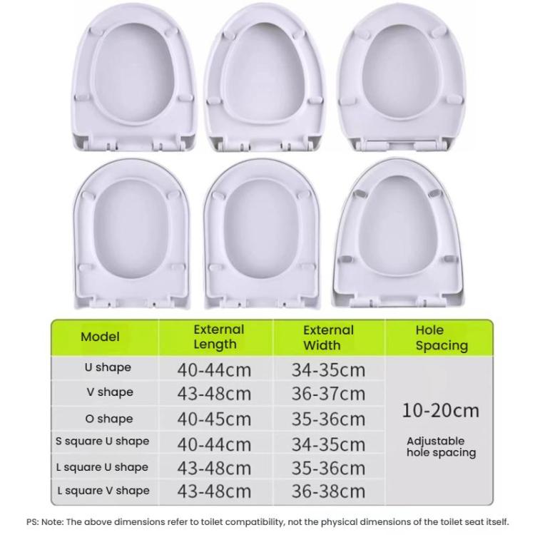 Large Square U Shape Toilet Seat Slow Close Lid Easy Installation Toilet Seat Replacement