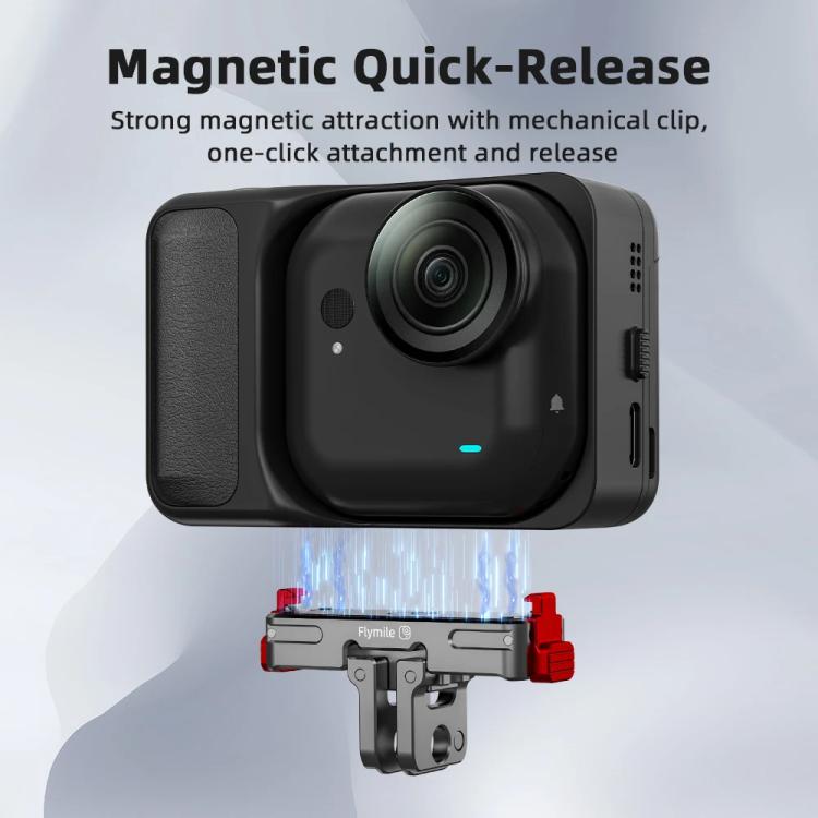 For Insta360 Go Ultra Flymile Magnetic Quick-Release Adapter Aluminum Alloy Mount Extension Accessory - GU002