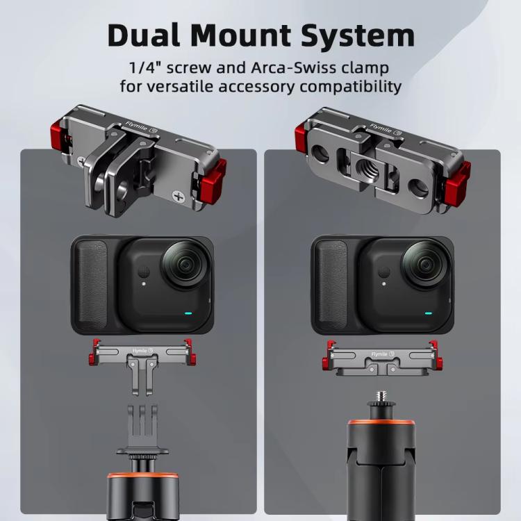For Insta360 Go Ultra Flymile Magnetic Quick-Release Adapter Aluminum Alloy Mount Extension Accessory - GU002