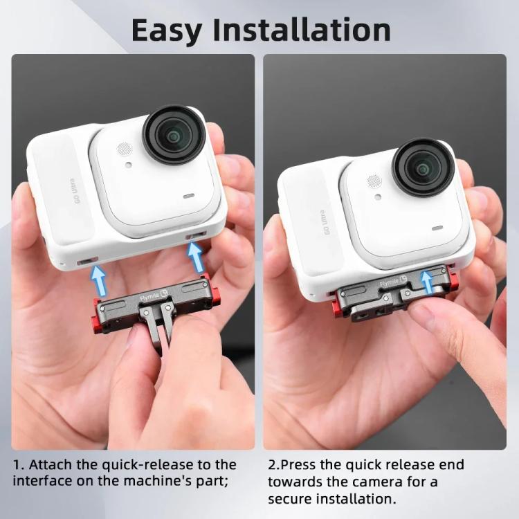 For Insta360 Go Ultra Flymile Magnetic Quick-Release Adapter Aluminum Alloy Mount Extension Accessory - GU002