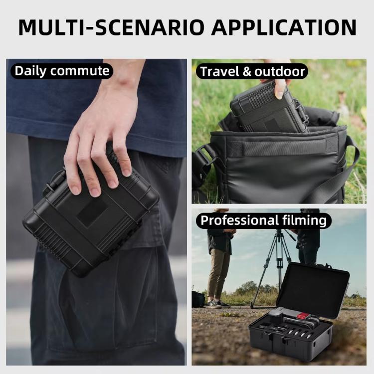 Flymile Carrying Case for DJI Action 5 Pro/4/3 Street Photography Kit Storage Organizer - Black