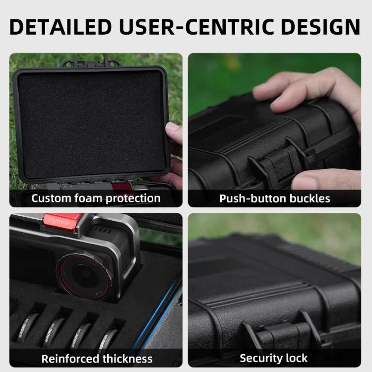 Flymile Carrying Case for DJI Action 5 Pro/4/3 Street Photography Kit Storage Organizer - Black
