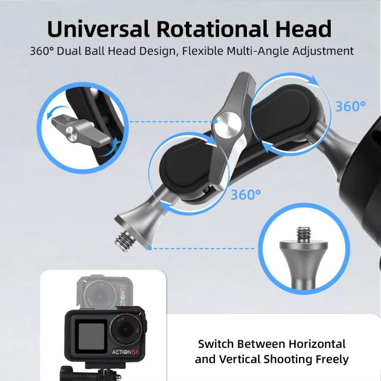 Flymile Universal Car Suction Cup Mount for Action Cameras 360-degree Rotatable, Washable and Reusable Dashboard Windshield Holder, Spec: With Extension Rod