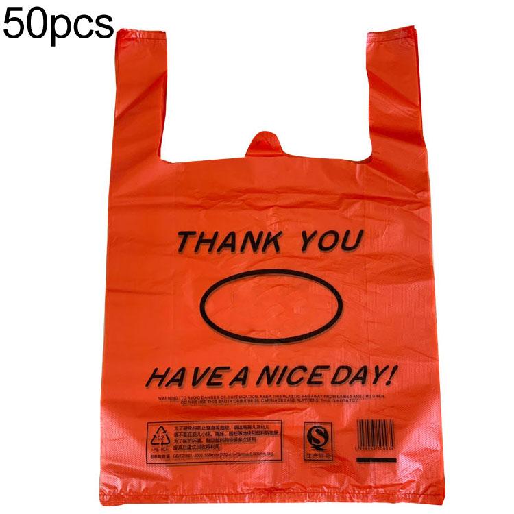 Plastic Bag, Size: Red Extra Thick 30x48cm, 50bags In One Package
