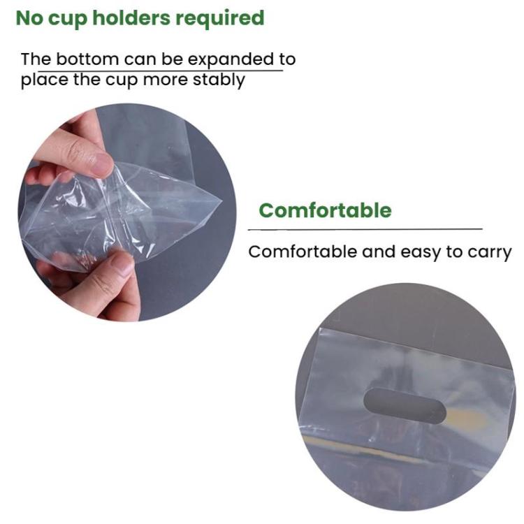 Milk Tea Coffee Disposable Takeout Bags, 100 bags in one package 120mm Overlord Cup 1000ml