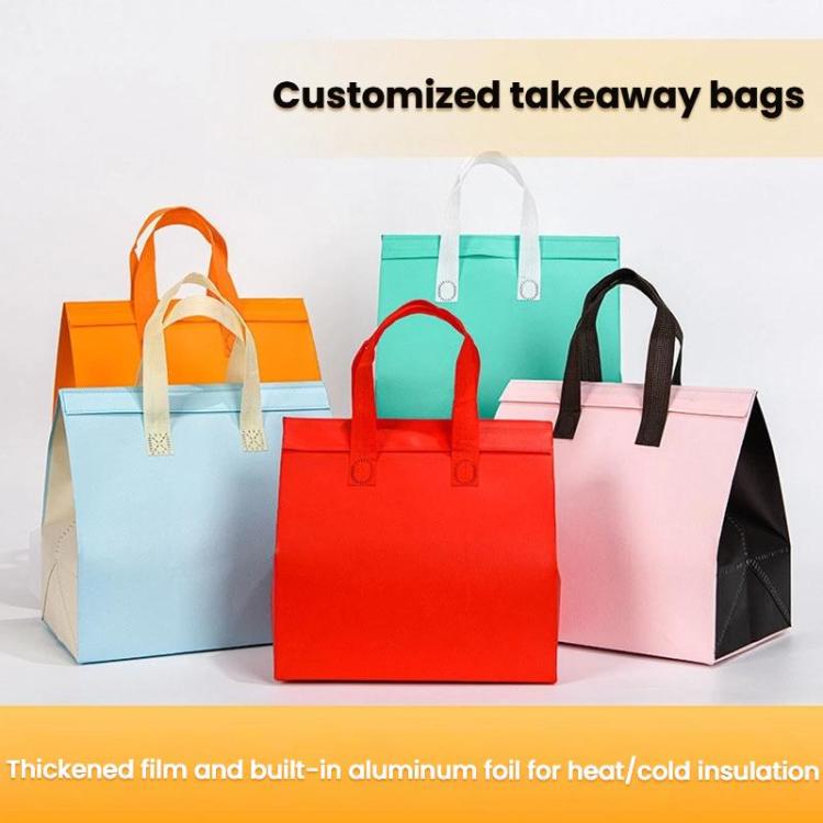 Aluminum Foil Thermal Takeaway Bag, 50 Bags In One Package, Size: Extra Large 30x30x20cm