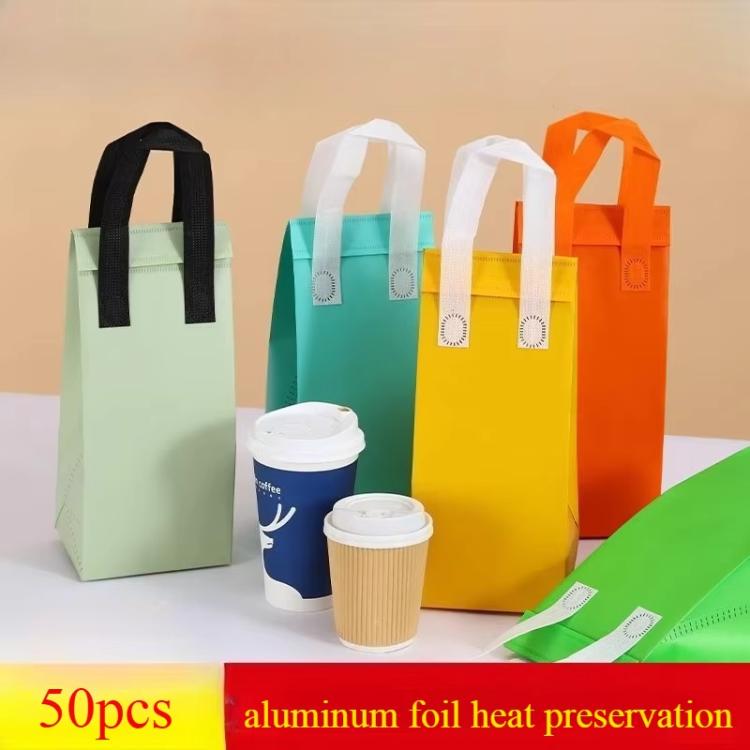TAluminum Foil Thermal Takeaway Bag, 50 Bags In One Package, Size: Extra Large 30x30x20cm