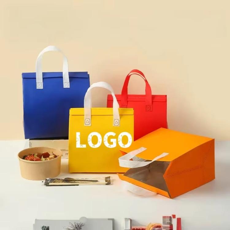 Aluminum Foil Thermal Takeaway Bag, 50 Bags In One Package, Size: Medium 24x24x15cm